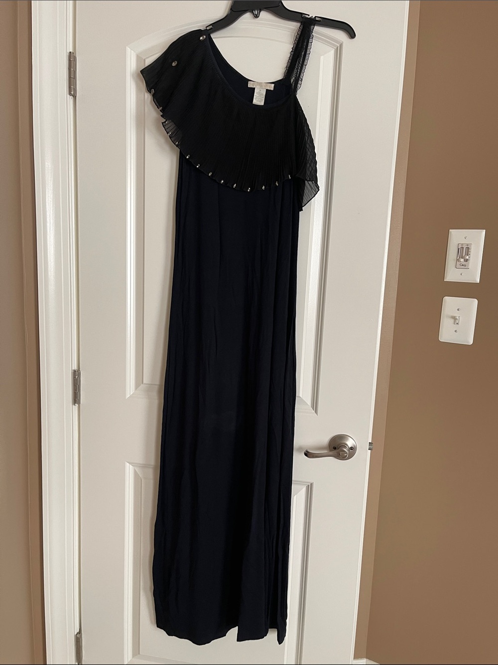 Design History Black Pleated One-Shoulder Dress